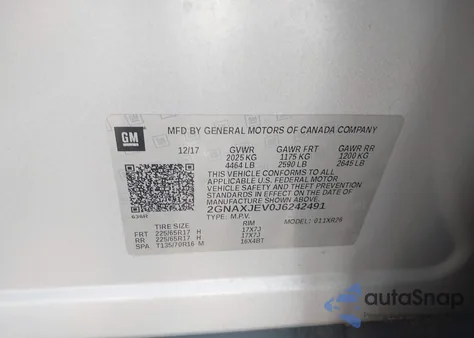 2018 Chevrolet Equinox Lt from USA, damaged, VIN 2GNAXJEV0J6242491